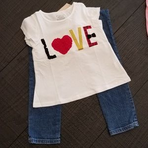 NWT Girl's "LOVE" T-shirt